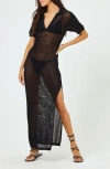L*space Lspace Sydney Open Stitch Cover-up Dress In Black