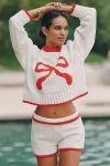 L*space Take A Bow Sweater Shorts In White