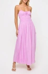 L*space Lspace Tala Shirred Waist Cover-up Maxi Sundress In Pink