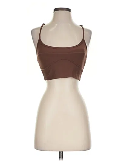 Pre-owned L*space Tank Top Brown Halter Neckline Tops