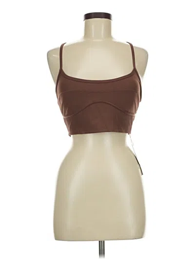 Pre-owned L*space Tank Top Brown Halter Neckline Tops