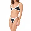 L*space Taylor Bikini Top In Black Cream In Black
