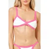 L*space Lspace Taylor Rib Bikini Top In Bubblegum/cream