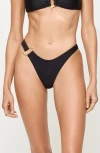 L*space Lspace Teagan O-ring Bikini Bottoms In Black