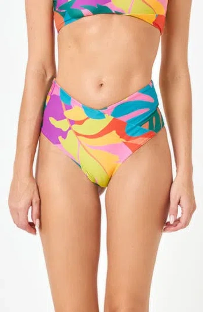 L*space Lspace Tide Classic High Waist Bikini Bottoms In Copacabana