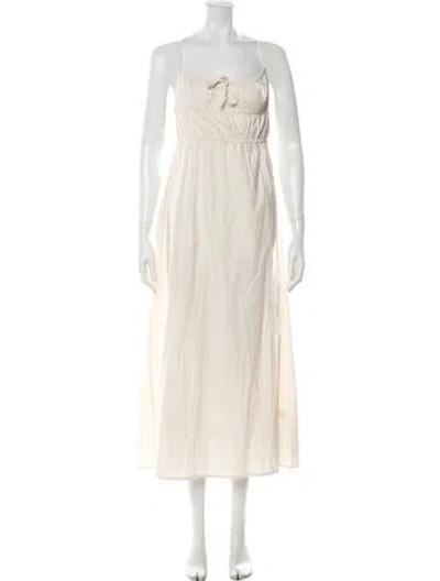 Pre-owned L*space Tie Neck Long Dress W/ Tags In Neutrals