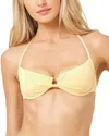 L*space Lspace Toni Twist Underwire Bikini Top In Yellow