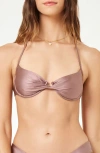 L*space Lspace Toni Underwire Bikini Top In Smoky Quartz