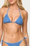 L*space Lspace Triangle Bikini Top In Blue