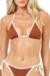 L*space Triangle Bikini Top In Brown