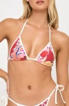 L*space Lspace Triangle Bikini Top In Pink