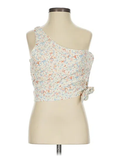 Pre-owned L*space Tube Top Ivory One Shoulder Neckline Tops