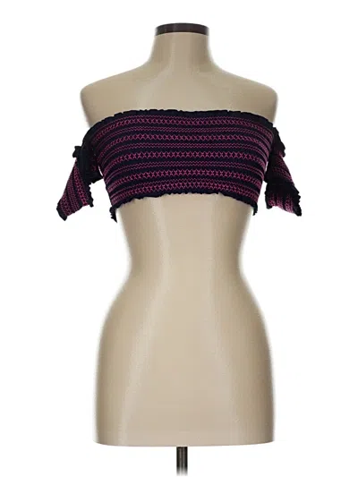 Pre-owned L*space Tube Top Purple Strapless Neckline Tops