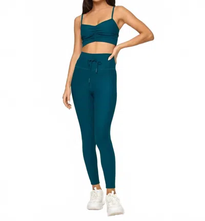 L*space Turner Rib Fabric Leggings In Teal In Blue