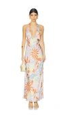 L*space Lspace Tuscany Print Halter Cover-up Maxi Dress In Multi
