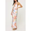 L*space Lspace Tuscany Print Halter Cover-up Maxi Dress In Botany Bay