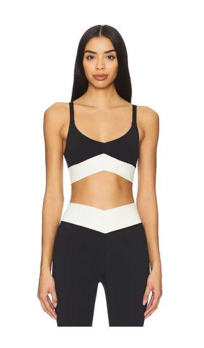 L*space Unmatched Sports Bra In Black & Cream