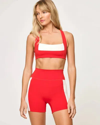 L*space Uppercut High Rise Shorts In Flame In Red