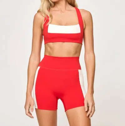 L*space Uppercut Sport Bra In Flame/cream