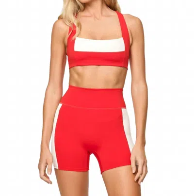 L*SPACE UPPERCUT SPORTS BRA IN FLAME-CREAM