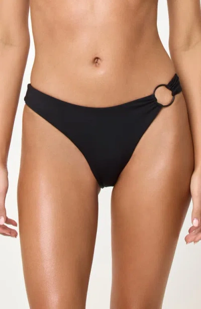 L*space Lspace Vega Ring Bikini Bottoms In Black