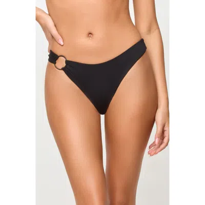 L*space Lspace Vega Ring Bikini Bottoms In Black