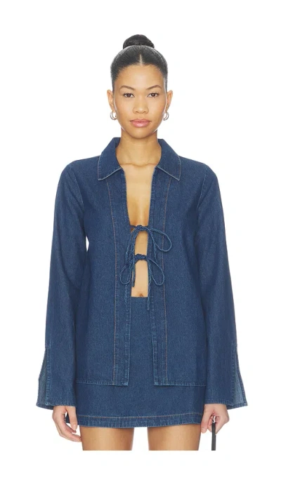 L*space Venice Shirt In Indigo Chambray