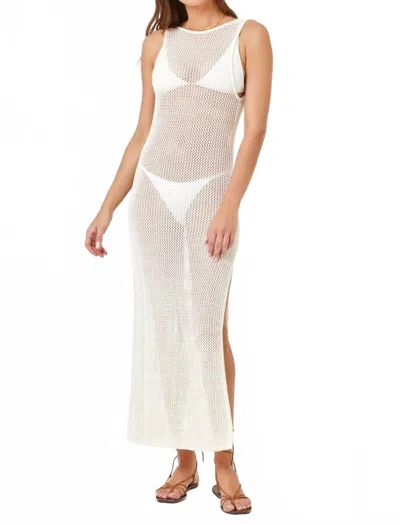L*space Lspace Villa Nova Open Stitch Cotton Cover-up Tank Dress In Cream