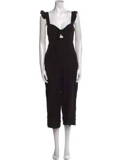 Pre-owned L*space V-neck Jumpsuit In Black
