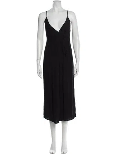 Pre-owned L*space V-neck Jumpsuit In Black