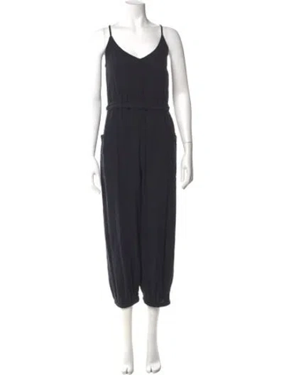 Pre-owned L*space V-neck Jumpsuit In Blue