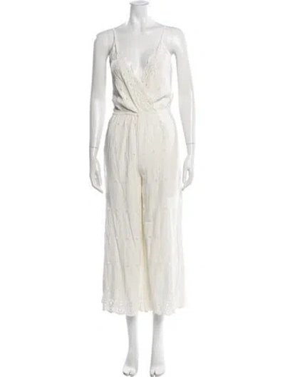 Pre-owned L*space V-neck Jumpsuit W/ Tags In Neutral