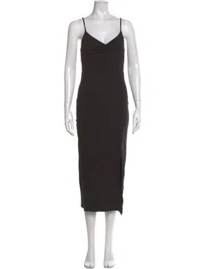 Pre-owned L*space V-neck Long Dress W/ Tags In Black