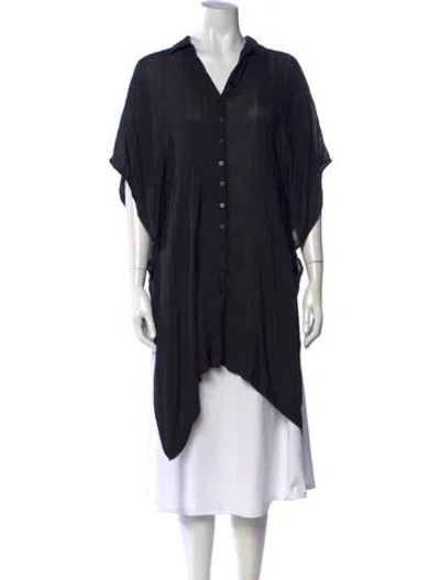 Pre-owned L*space V-neck Midi Length Dress In Black