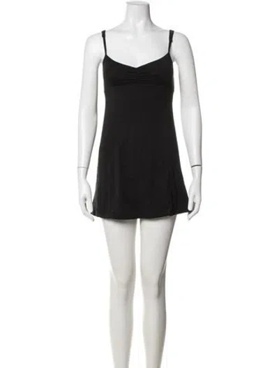 Pre-owned L*space V-neck Mini Dress In Grey