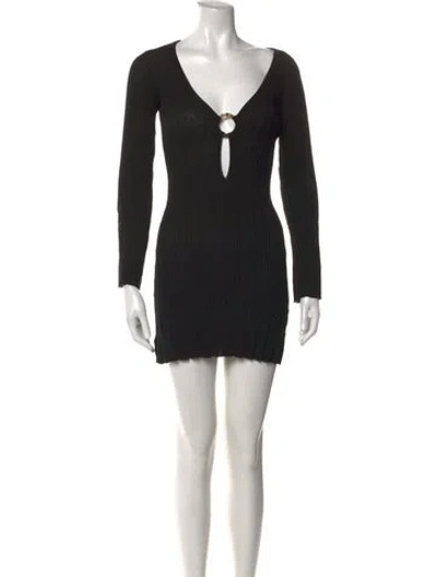 Pre-owned L*space V-neck Mini Dress W/ Tags In Black