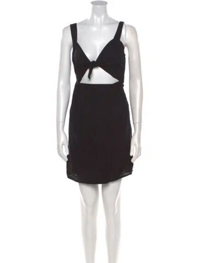 Pre-owned L*space V-neck Mini Dress W/ Tags In Gray