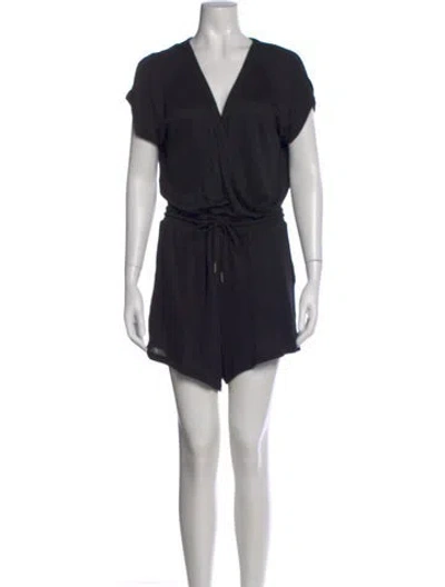 Pre-owned L*space V-neck Romper In Blue