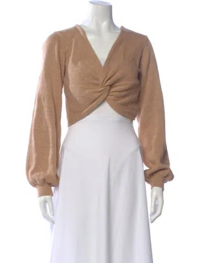 Pre-owned L*space V-neck Sweater In Neutral