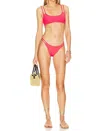 L*space Wilder Bikini Bottom In Hot Cherry In Pink