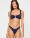 L*space Lspace Willow Textured Bikini Top In Blue