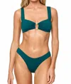 L*space Willow Bikini Top In Deep Teal In Green