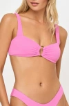 L*space Lspace Willow Pucker Textured Bikini Top In Pink