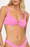 L*space Lspace Willow Textured Bikini Top In Pink