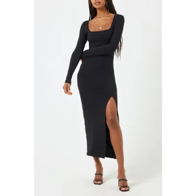L*space Lspace Windsor Long Sleeve Midi Dress In Black
