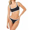 L*space Hazel Ribbed Bikini Top In Black