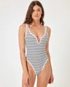 L*space Coco Classic Stripe One-piece Swimsuit In White