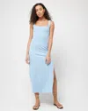 L*space Womens Light Blue Dress With High Side Slit In Blue