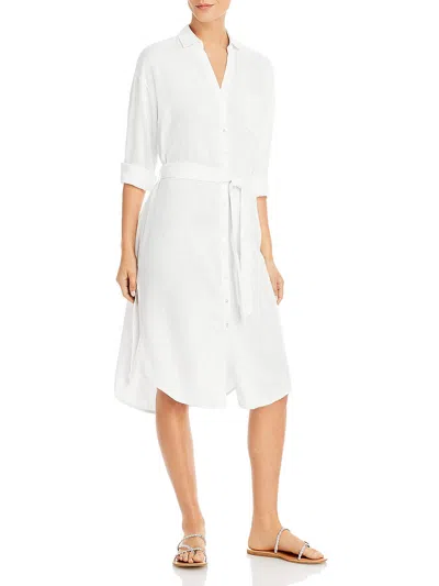 L*space Womens Woven Viscose Shirtdress In White