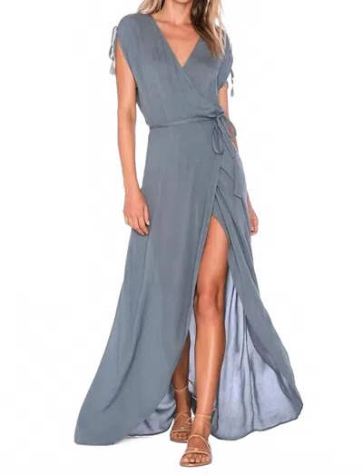L*space Wrap Maxi Dress In Slated Glass In Blue